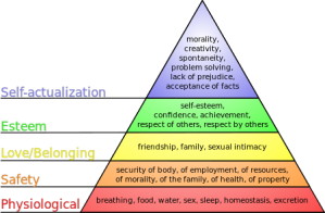 Pyramid of Marlow's Hierarchy of Needs